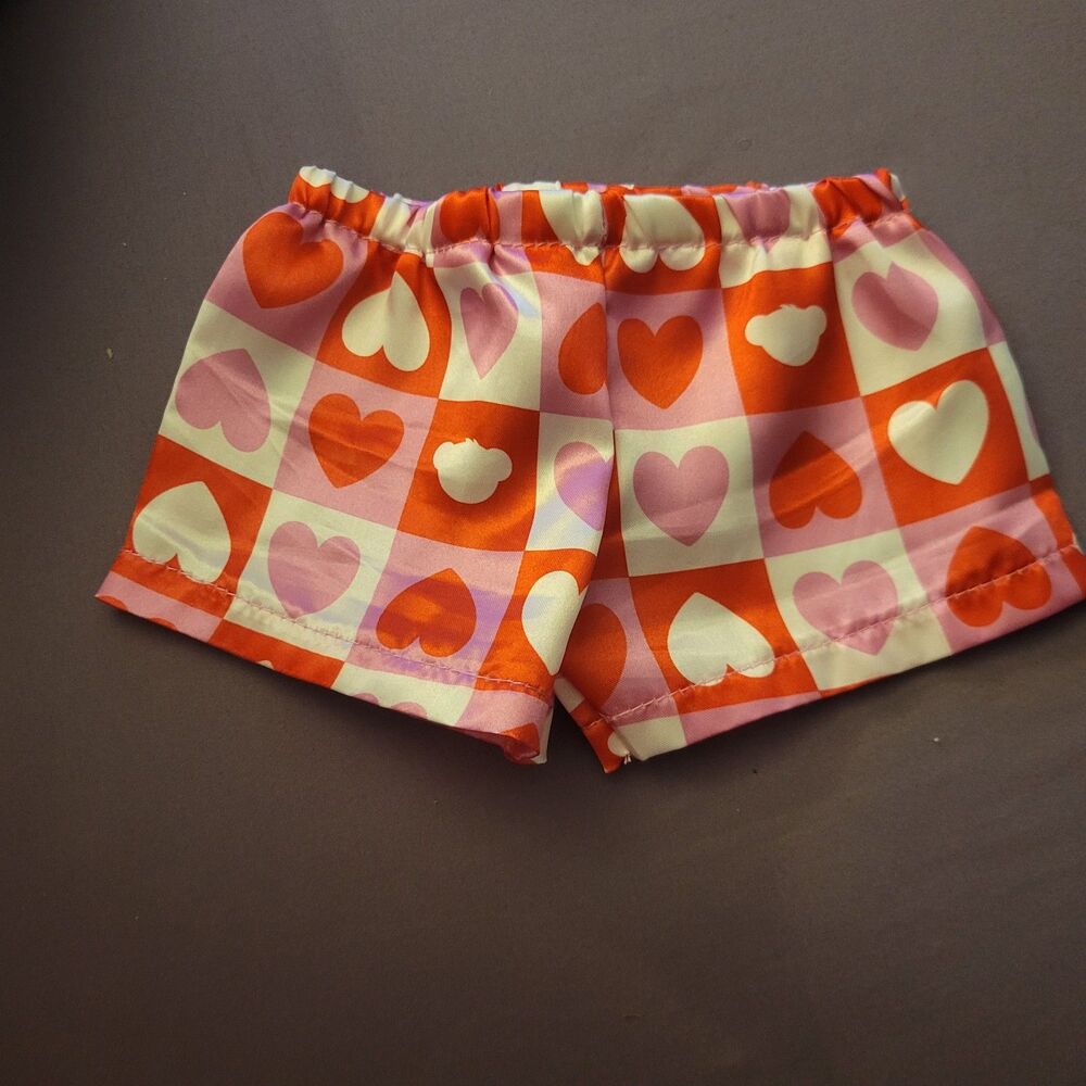 Build-A-Bear Hearts Boxers/Pajama Shorts Authentic BAB Clothing
